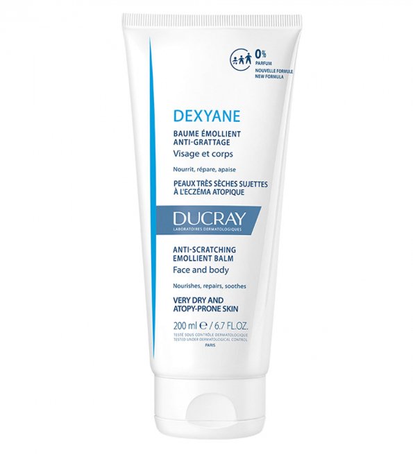Ducray — Baume Émollient Anti-grattage — Crème pour peaux très sèches et à tendance atopique — Dexyane 200 ml