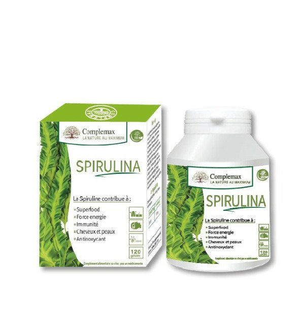 Complemax Spiruline + Vitamine C 400mg 120 gelules