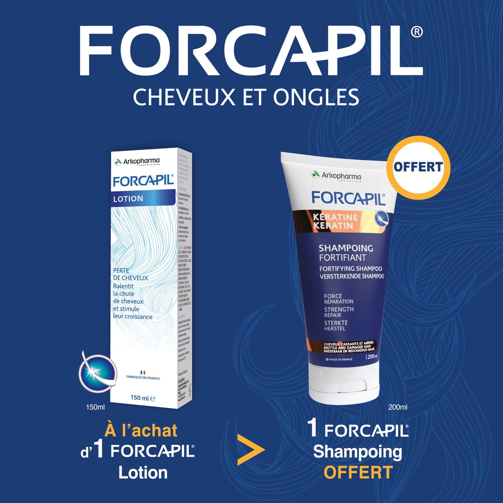 FORCAPIL PACK LOTION ANTI CHUTE = FORCAPIL SHAMPOOING ENERGISANT OFFERT