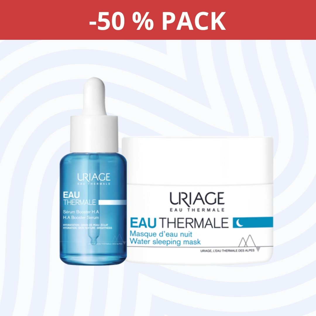 Uriage Eau Thermale Serum Booster + Masque D'eau Nuit -50% PACK