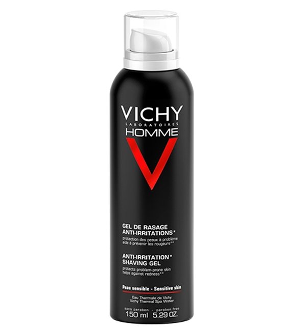 Vichy Homme Gel de Rasage Anti-Irritations Peau Sensible | 150ml