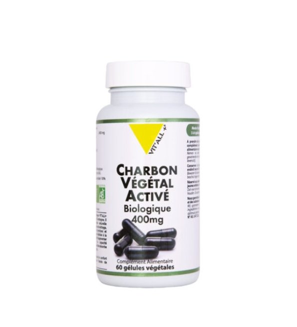 VITALL PLUS CHARBON VEGETAL 400MG 60 GELULES