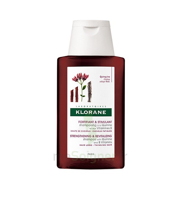 Klorane - Shampoing fortifiant à la Quinine & Edelweiss BIO - Chute de cheveux, cheveux fatigués 400 ml