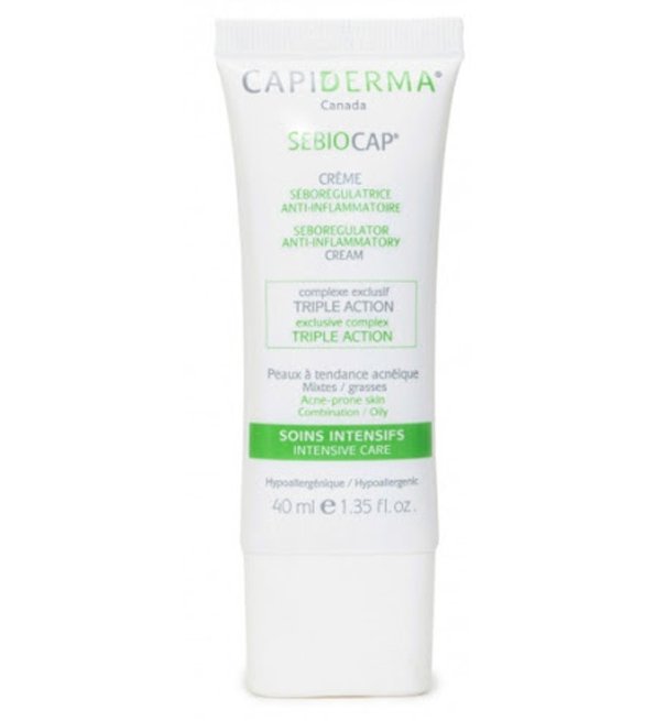Capiderma - Sebiocap Crème anti-inflammation pour peaux à tendance acnéique - 40 ml