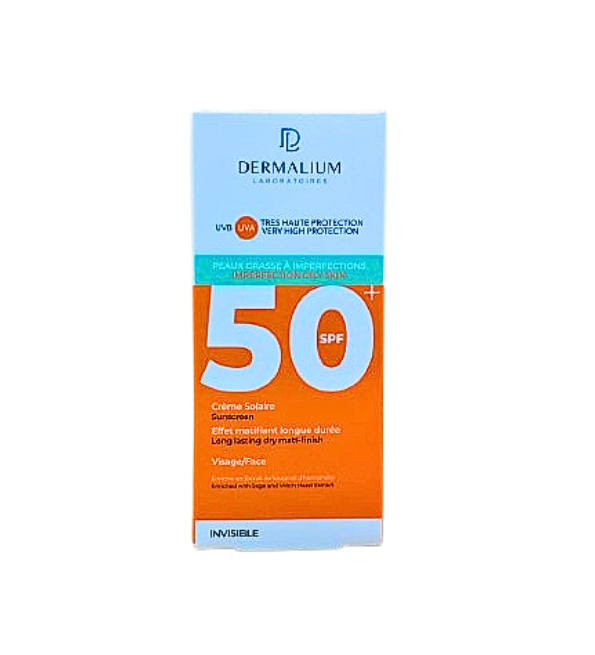 Dermalium Ecran Solaire Peaux Grasse A Imperfections Spf50+ 50ml
