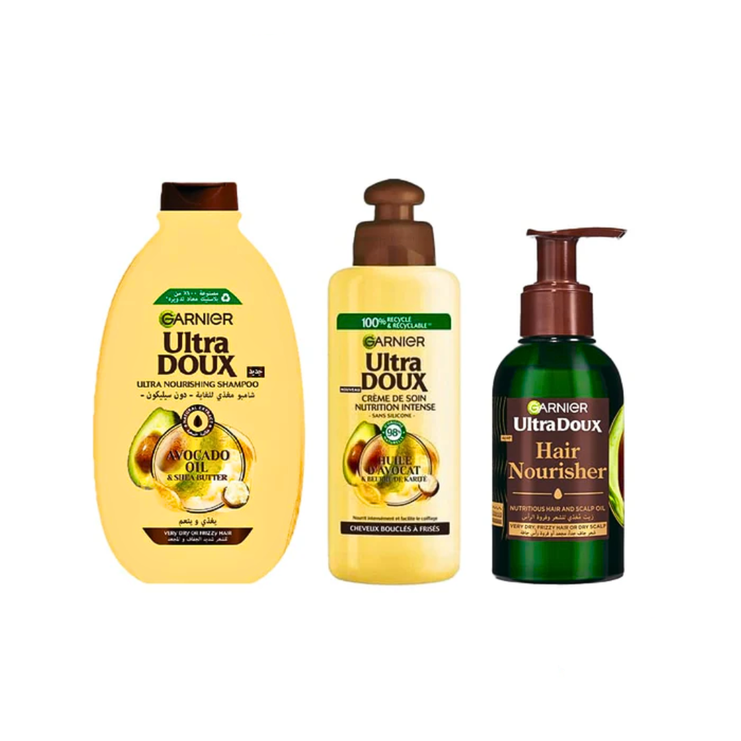 Garnier Routine Avocat Shampoing 200ml+Serum 200ml+Oil 120ml Pack
