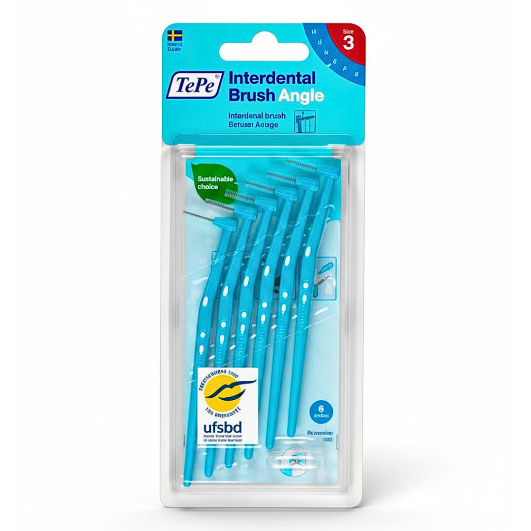 Tepe Interdental Brush Angle Bleu 0.6mm Taille 3 -6 Pieces