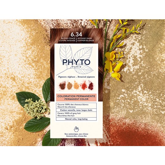 PHYTO COLORATION PERMANENTE BLOND FONCÉ CUIVRE INTENSE 6.34