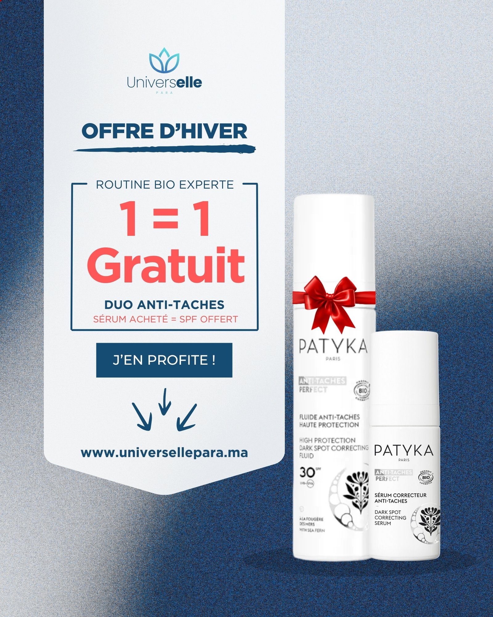 Duo Anti-Taches Patyka - 1 Sérum Acheté = 1 SPF Offert
