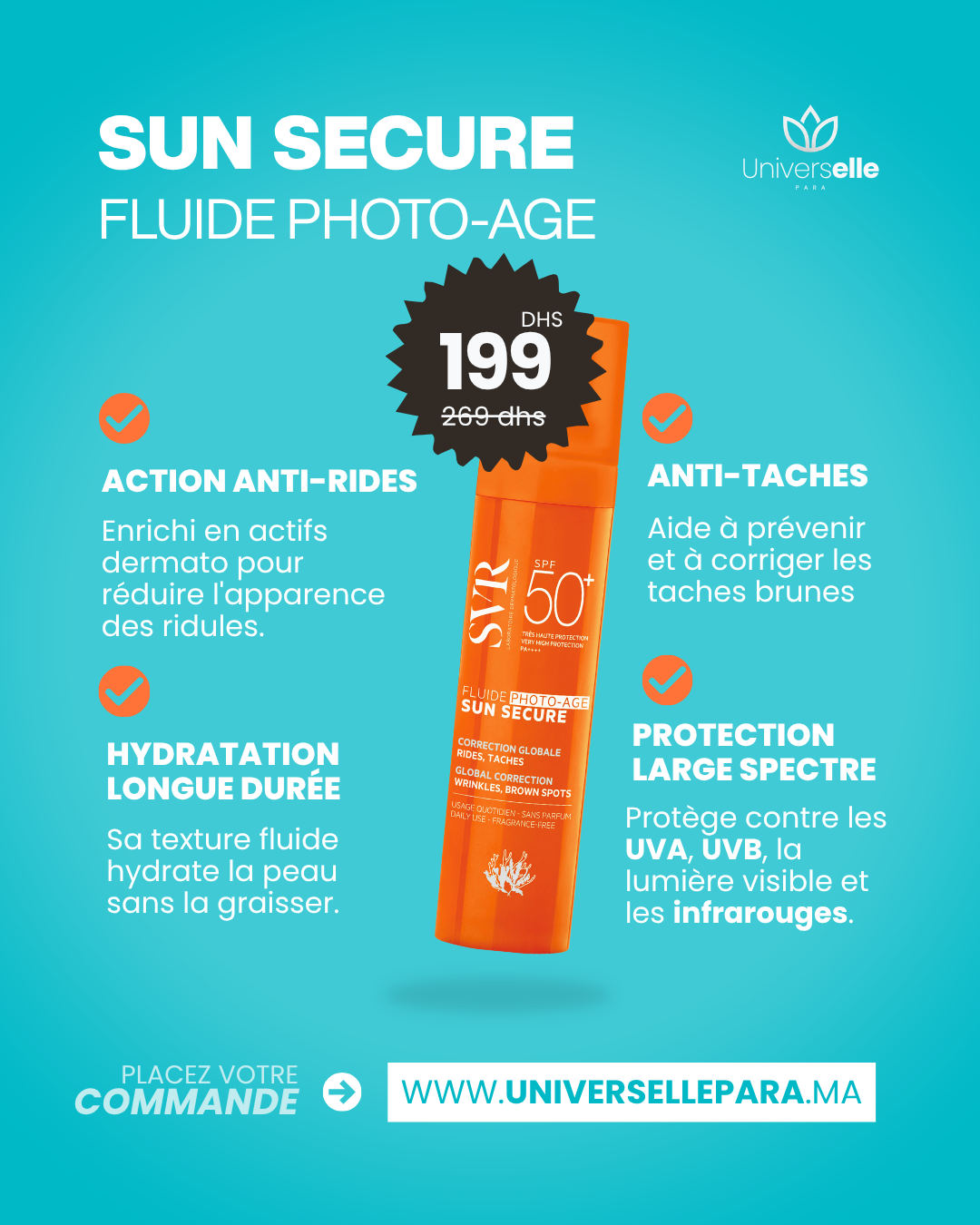 SVR Sun Secure Fluide Photo-Age SPF 50+ - 50ml