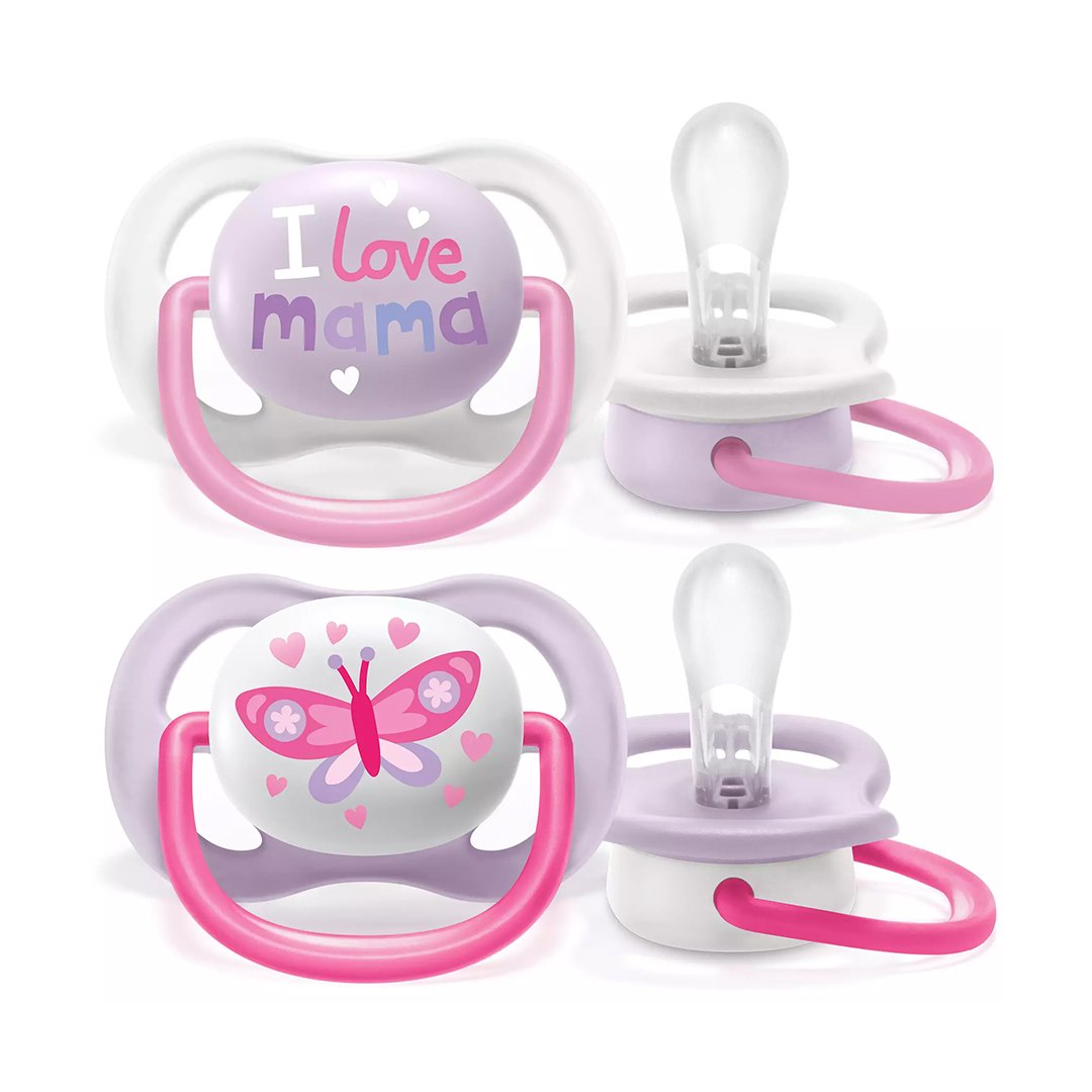 AVENT SUCETTE AIR COLL 0-6M GIRL MAM/BFL SCF080/02