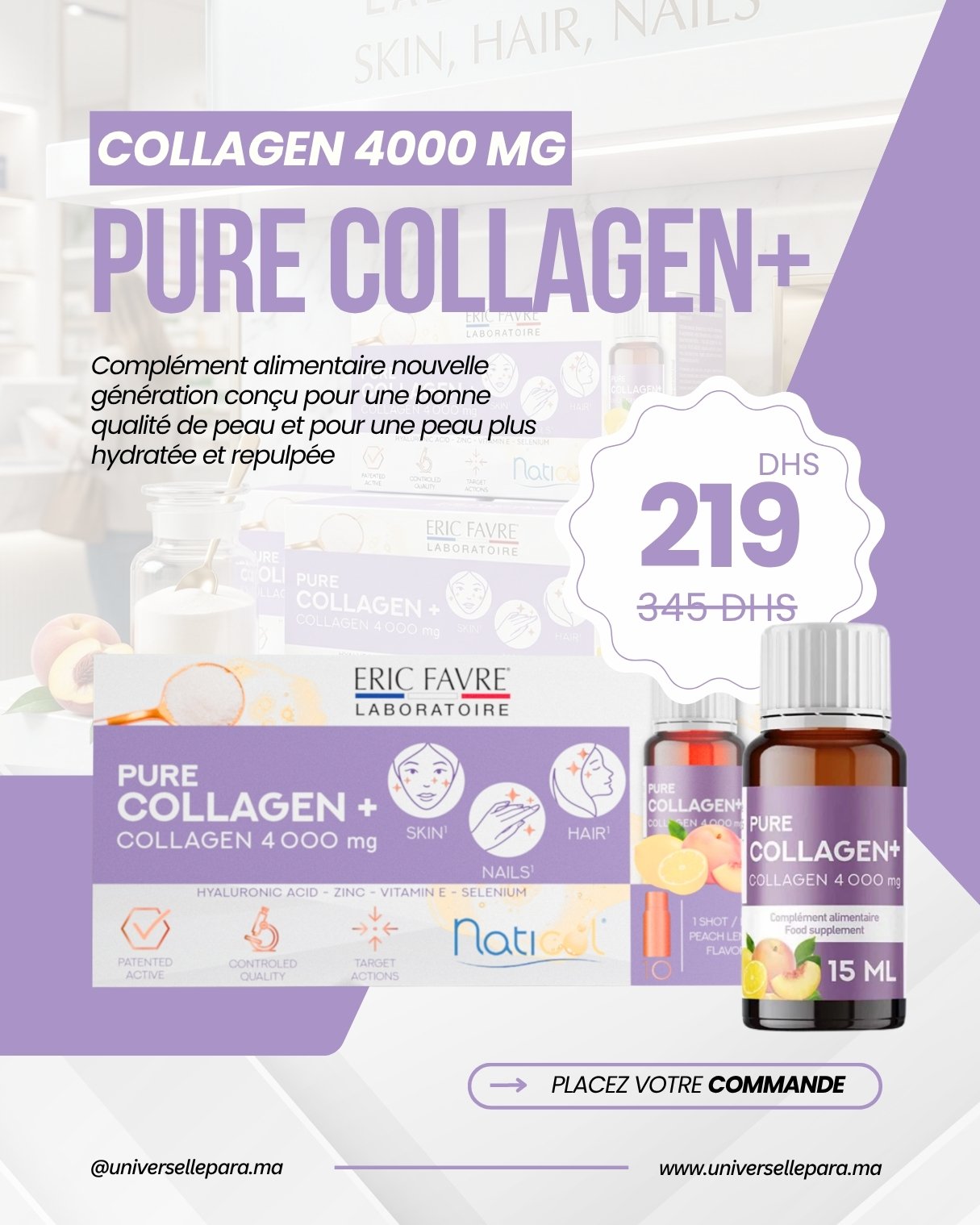 Pure Collagen+ Eric Favre - 10 Shots de 15ml