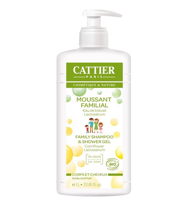 Cattier Moussant familial Sans savon Pamplemousse 1L