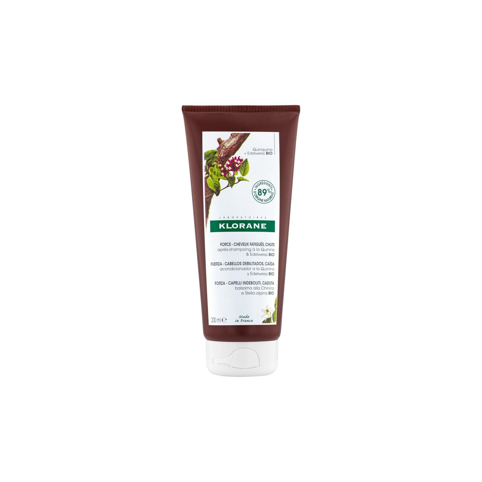 Klorane - Après-shampoing à la Quinine & Edelweiss BIO - Chute de cheveux, cheveux fatigués