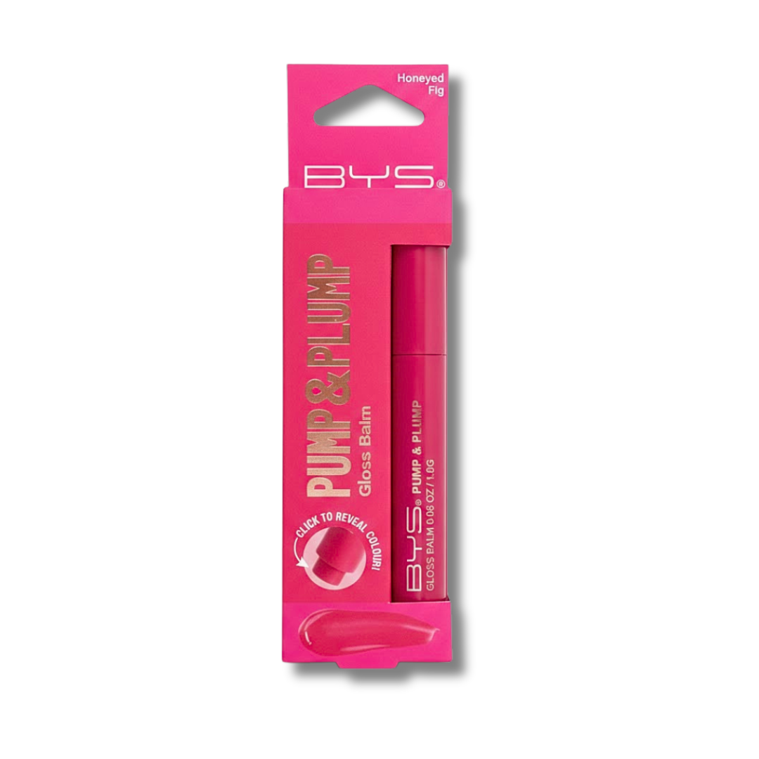 BYS Pump And Plump Gloss Balm Honeyed Fig In Hangsell Box