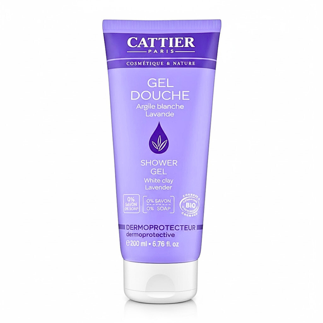 Cattier Gel Douche Argile Blanche Lavande 200ml