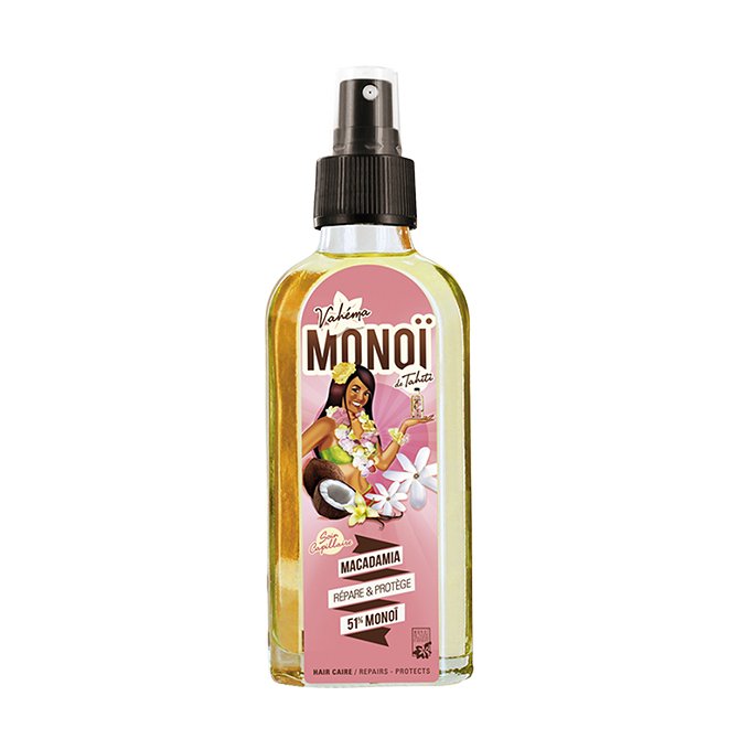 Vahéma Monoi Soin Capillaire Macadamia - 51% Monoï - 100ml