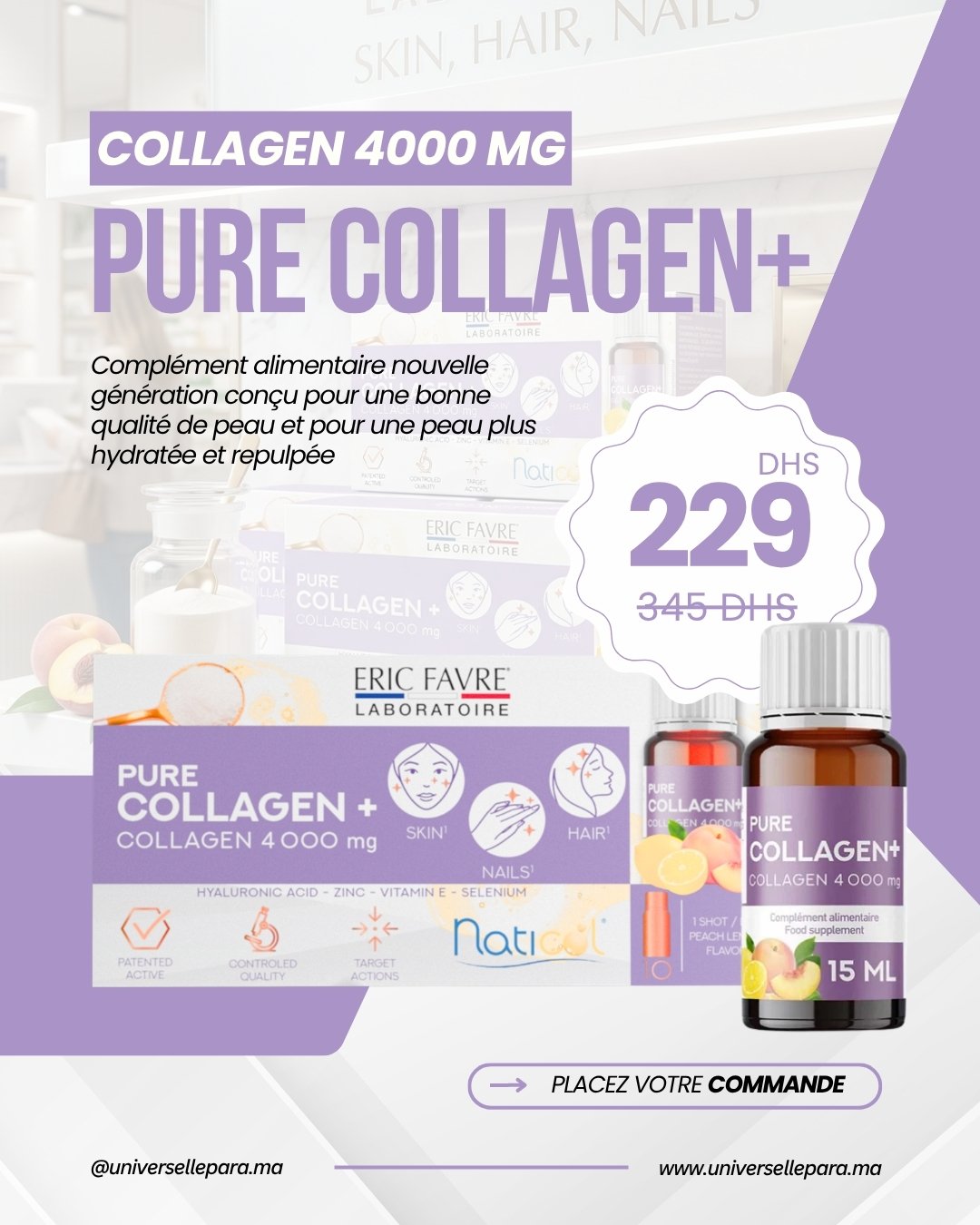 Pure Collagen+ Eric Favre - 10 Shots de 15ml