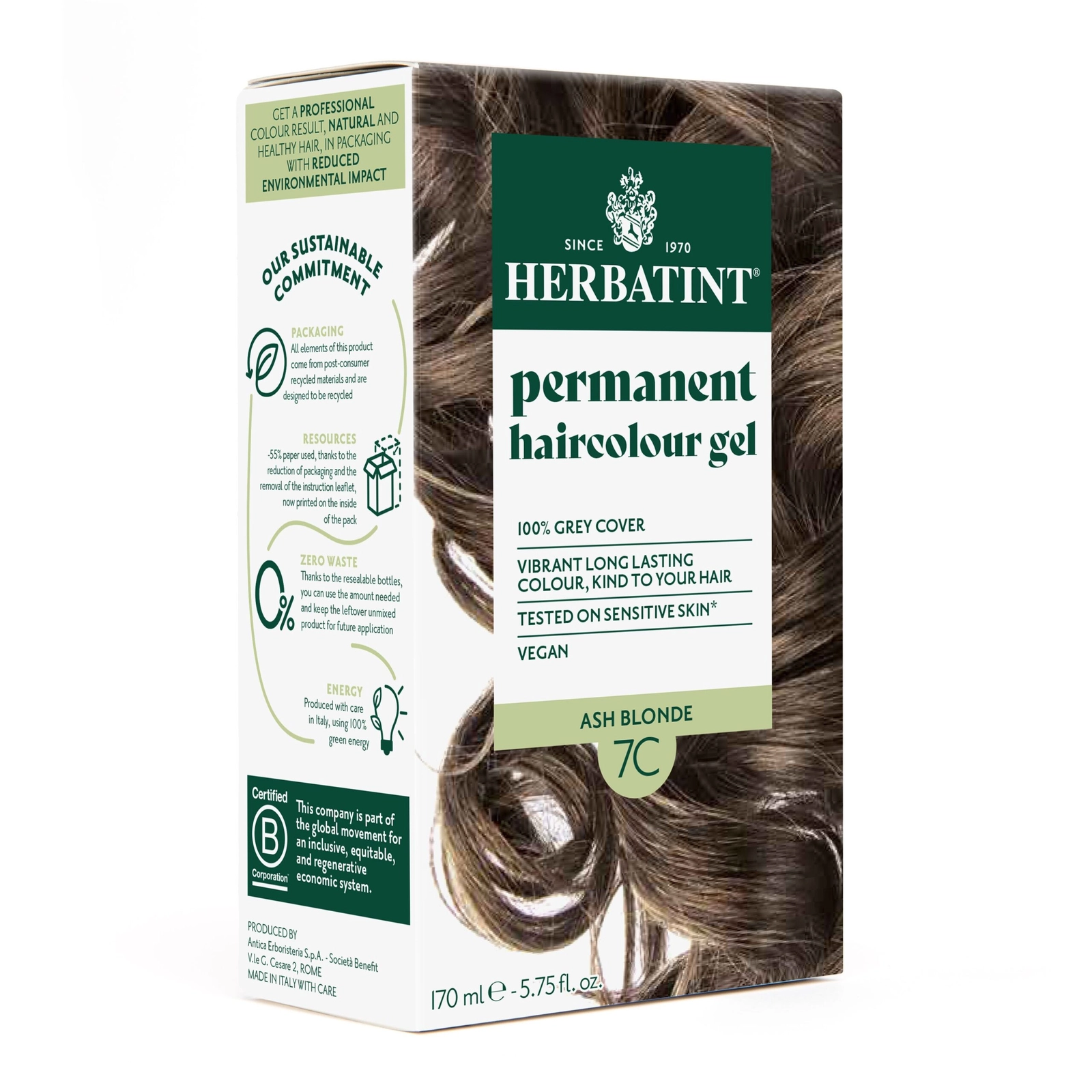 Herbatint Coloration Permanente 7C Blond Fonce 170ml